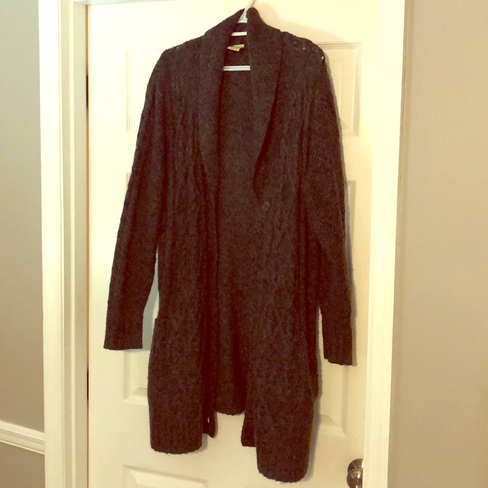 Long Charcoal Cardigan